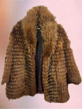 Vintage Deep Rust Brown Fur Coat